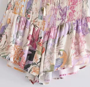 Short flores lila