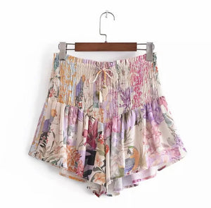 Short flores lila